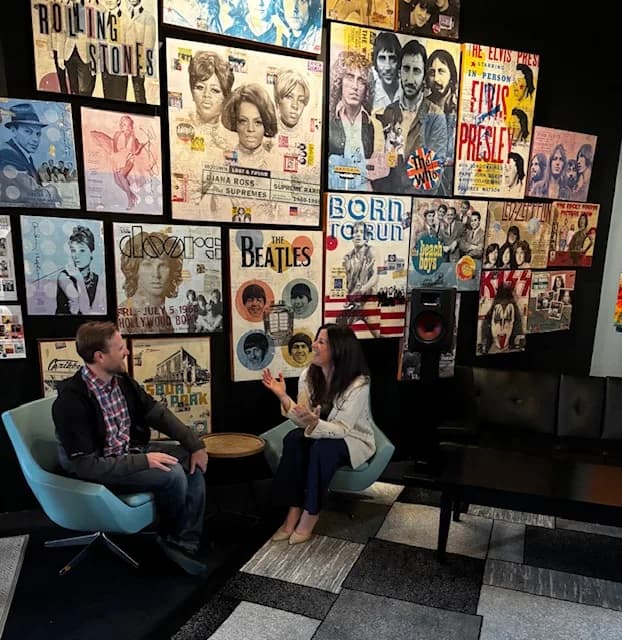 A JDS1 Marketing strategy session in a colorful meeting space